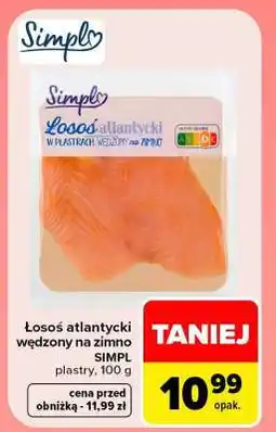 Carrefour Łosoś atlantycki wędzony na zimno oferta