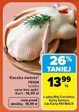 Carrefour Kaczka świeża PEKIN tuszka oferta