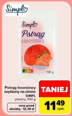Carrefour Pstrąg łososiowy wędzony na zimno oferta