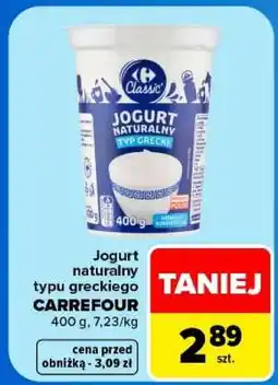Carrefour Jogurt naturalny typu greckiego CARREFOUR oferta