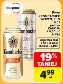 Carrefour Piwo KROMBACHER WEIZEN, PILS oferta