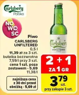 Carrefour Piwo Carlsberg Unfiltered oferta