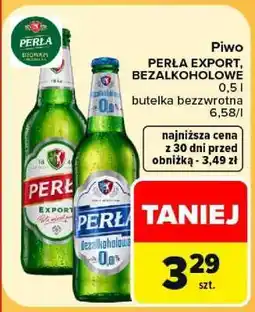 Carrefour Piwo PERŁA EXPORT, BEZALKOHOLOWE oferta