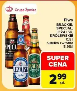 Carrefour Piwo BRACKIE, SPECJAL, LEŻAJSK, KRÓLEWSKIE oferta