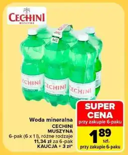 Carrefour Woda mineralna Cechini Muszyna oferta