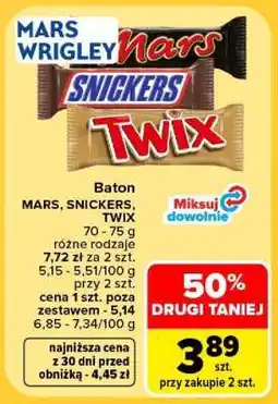 Carrefour Baton Mars, Snickers, Twix oferta
