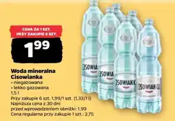 Netto Woda mineralna CISOWIANKA oferta