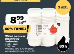 Netto Wkład do zniczy parafinowy Światełko oferta