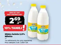 Netto Mleko świeże 2,0% Miletto oferta