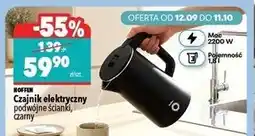 Biedronka Hoffen Czajnik elektryczny podwójne ścianki, czarny oferta