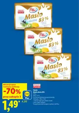 Lidl Masło ekstra Pilos 83% oferta