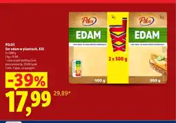Lidl Ser edam w plastrach Pilos XXL 2-pak oferta