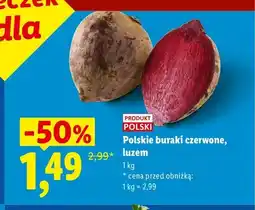 Lidl Buraki czerwone luzem oferta