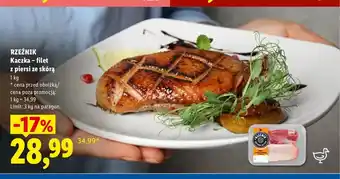 Lidl Kaczka filet z piersi ze skórą Rzeźnik oferta