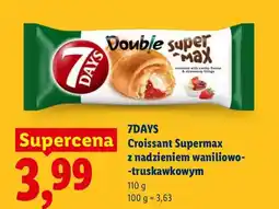 Lidl Croissant 7Days Double Super Max z nadzieniem waniliowo-truskawkowym oferta