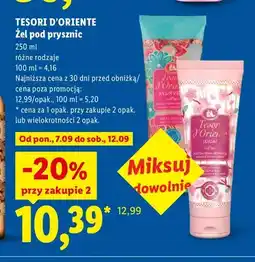 Lidl Żel pod prysznic Tesori d'Oriente Ayurveda oferta