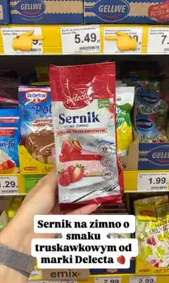 Dino Sernik na zimno o smaku truskawkowym Delecta oferta