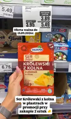 Dino Ser Królewski z Kolna w plastrach Mlekpol oferta