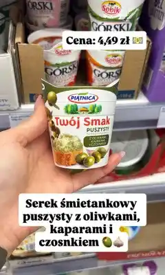 Dino Serek śmietankowy puszysty Piątnica Twój Smak z oliwkami, kaparami i czosnkiem oferta