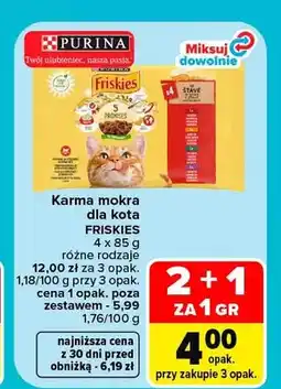 Carrefour Karma mokra dla kota Friskies 4-pak oferta