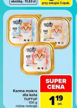 Carrefour Karma mokra dla kota TufTuf oferta
