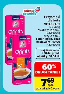 Carrefour Przysmaki dla kota 5-pak Vitakraft oferta