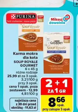 Carrefour Karma mokra dla kota Soup Royale Gourmet 6-pak oferta