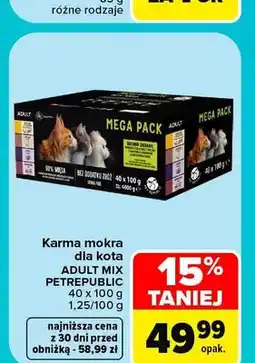 Carrefour Karma mokra dla kota Adult Mix PetRepublic 40-pak oferta