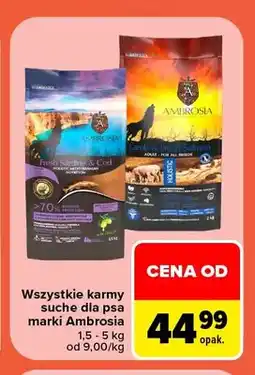 Carrefour Karmy suche dla psa marki Ambrosia oferta