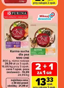 Carrefour Karma sucha dla psa Mini One Purina oferta