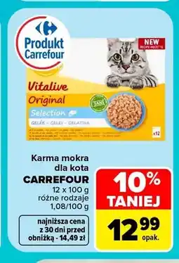 Carrefour Karma mokra dla kota Vitalive Original Selection 12-pak Carrefour oferta