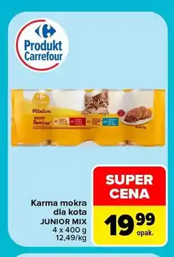 Carrefour Karma mokra dla kota Junior Mix 4-pak Carrefour oferta