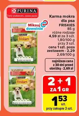 Carrefour Karma mokra dla psa Friskies Purina oferta