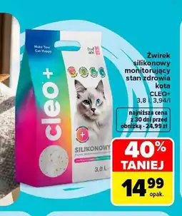 Carrefour Żwirek silikonowy monitorujący stan zdrowia kota Cleo+ oferta