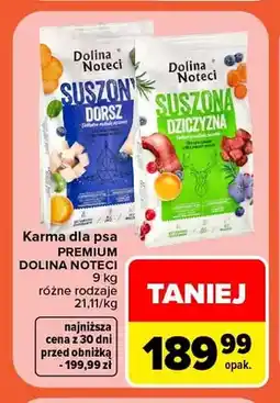 Carrefour Karma dla psa Premium Dolina Noteci suszona dorsz oferta