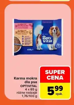 Carrefour Karma mokra dla psa Optivital 4-pak oferta
