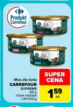 Carrefour Mus dla kota z wołowiną Carrefour Supreme oferta