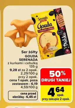 Carrefour Ser żółty Gouda z kurkami i cebulką Serenada oferta