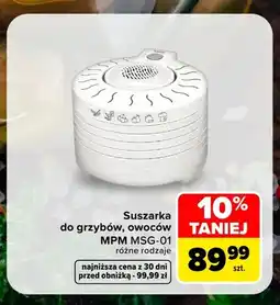 Carrefour Suszarka do grzybów i owoców Mpm MSG-01 oferta