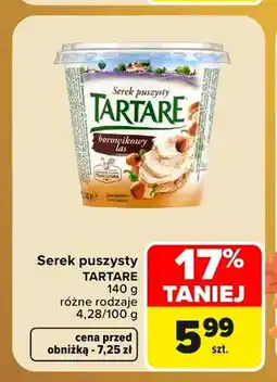 Carrefour Serek puszysty Tartare różne rodzaje oferta