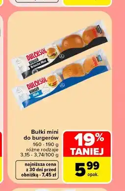 Carrefour Bułki mini do burgerów Dulcesol Burger Brioche oferta