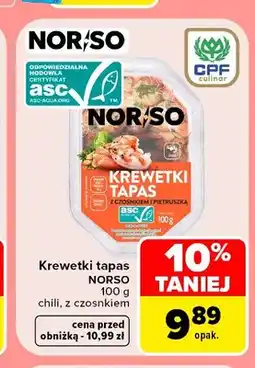 Carrefour Krewetki tapas chili Norso oferta