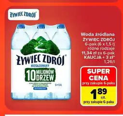 Carrefour Woda źródlana niegazowana Żywiec Zdrój 6-pak oferta