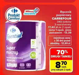 Carrefour Ręcznik papierowy 3-warstwowy Carrefour oferta