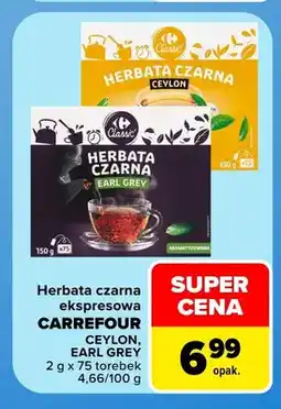 Carrefour Herbata czarna ekspresowa Earl Grey Carrefour oferta