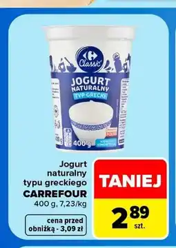 Carrefour Jogurt naturalny typu greckiego Carrefour oferta