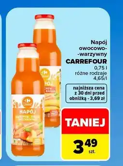 Carrefour Napój owocowo-warzywny Carrefour oferta