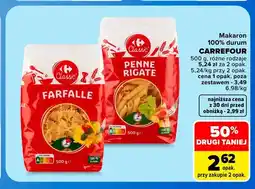Carrefour Makaron 100% durum Farfalle Carrefour oferta