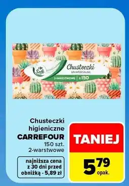 Carrefour Chusteczki higieniczne 2-warstwowe Carrefour oferta