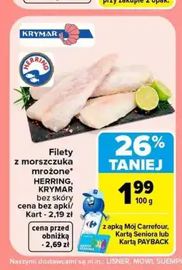 Carrefour Filety z morszczuka mrożone Herring Krymar bez skóry oferta